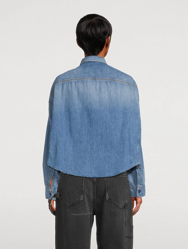 Cropped Denim Shirt