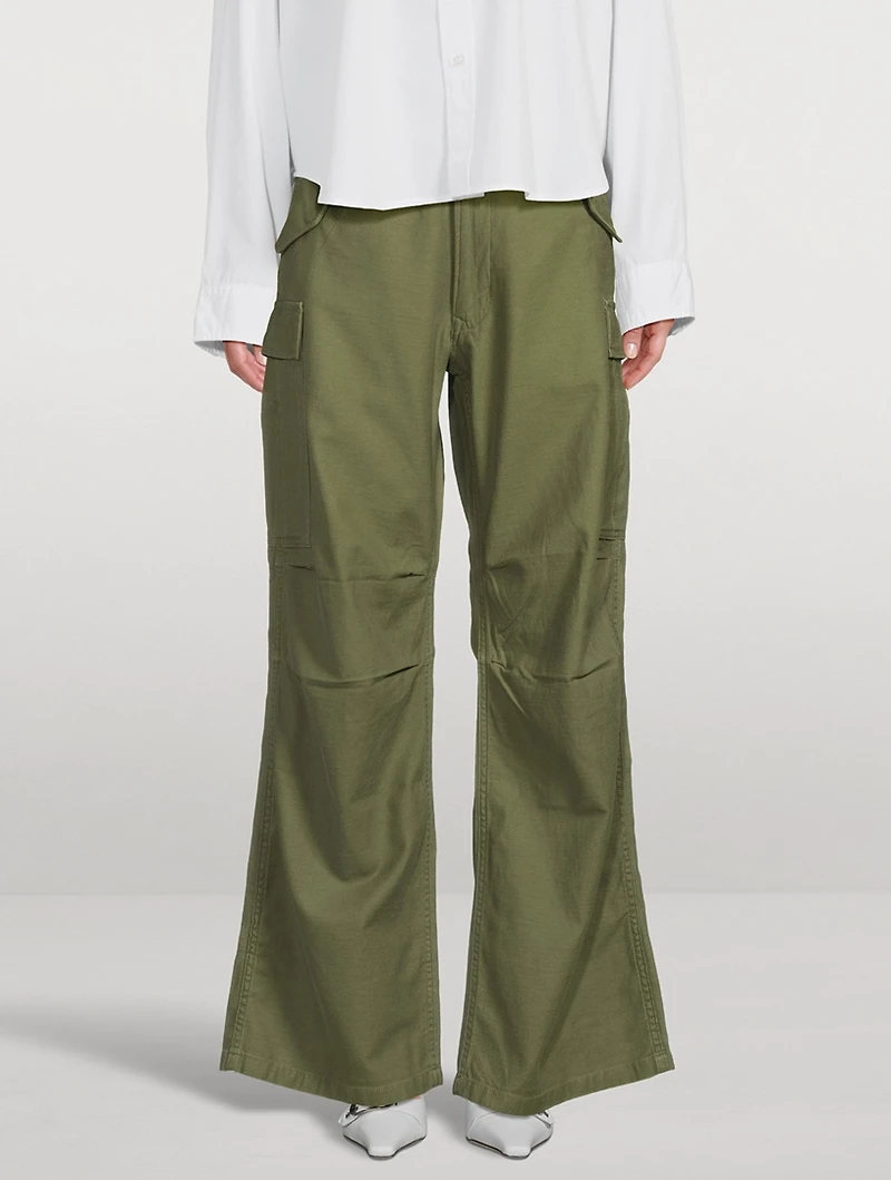 Wide-Leg Cargo Pants
