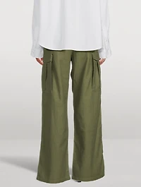 Wide-Leg Cargo Pants