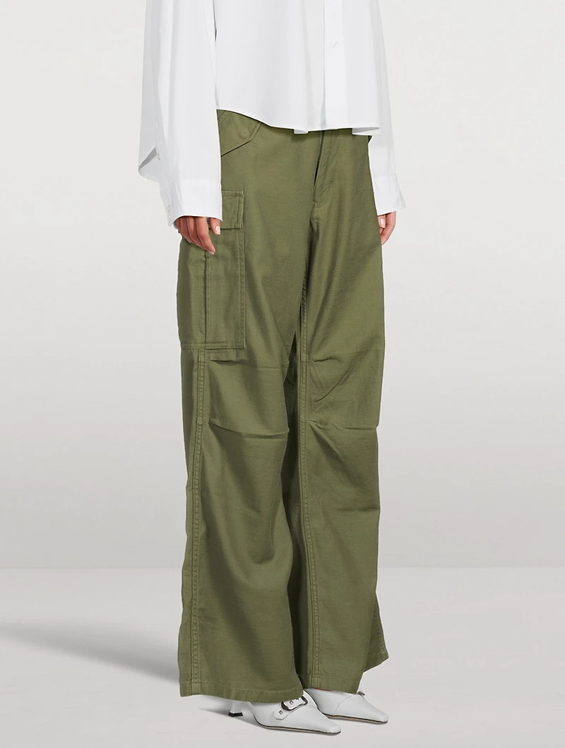 Wide-Leg Cargo Pants