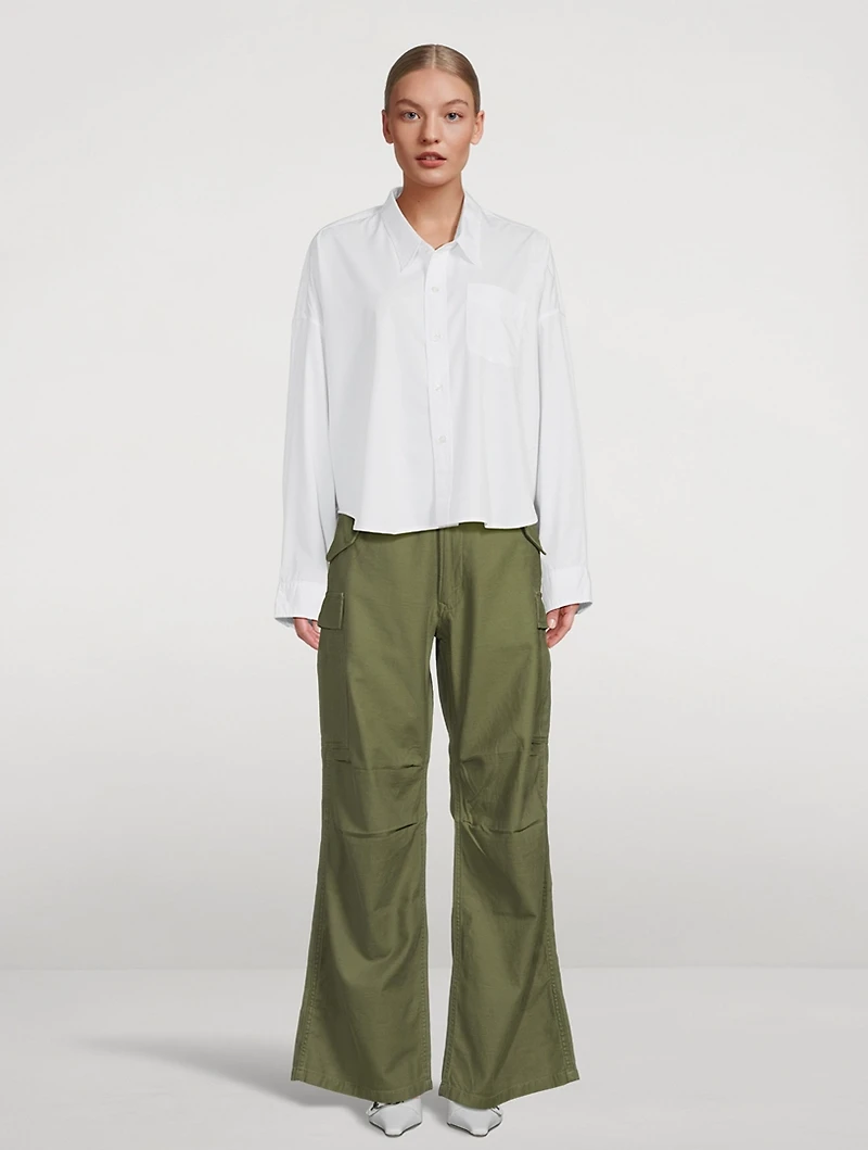 Wide-Leg Cargo Pants