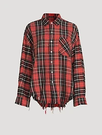 Boxy Work Shirt Plaid Print