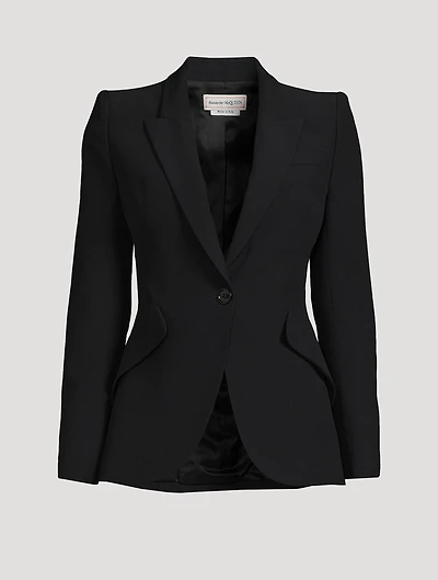 Leaf Crepe Blazer