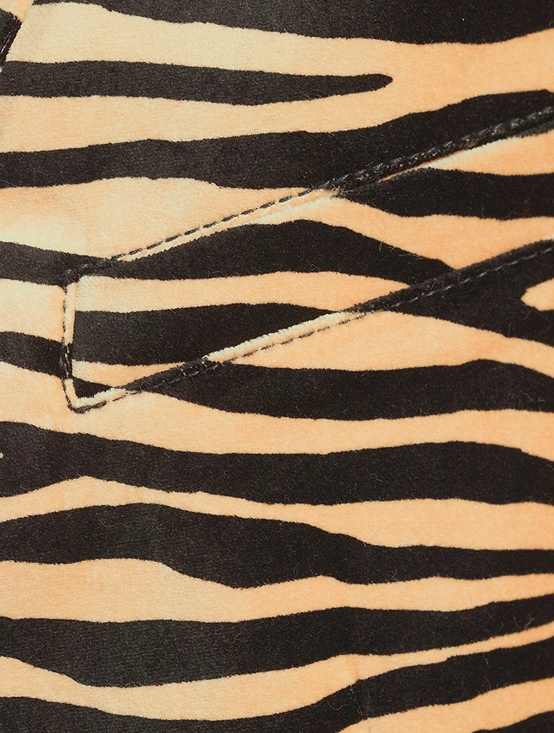 Single-Breasted Blazer Tiger Stripe Print