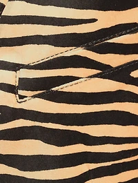 Single-Breasted Blazer Tiger Stripe Print