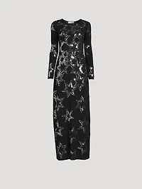Star-Embellished Jersey Maxi Dress