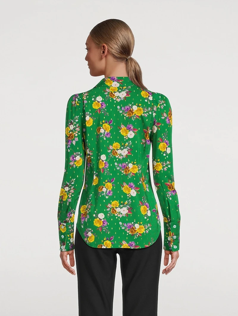 Box Pleat Shirt Floral Print