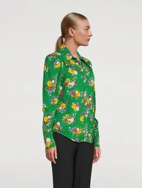 Box Pleat Shirt Floral Print