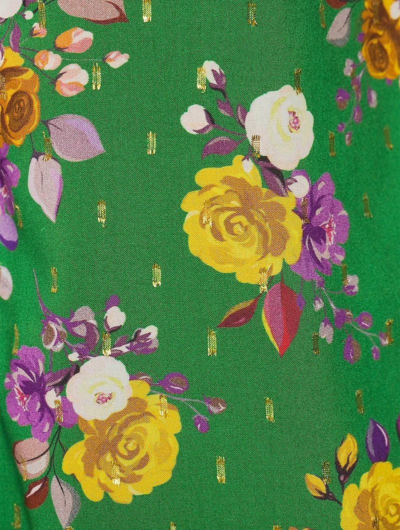 Box Pleat Shirt Floral Print