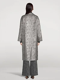Metallic Herringbone Coat