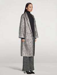 Metallic Herringbone Coat