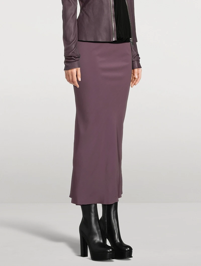 Bias-Cut Midi Skirt