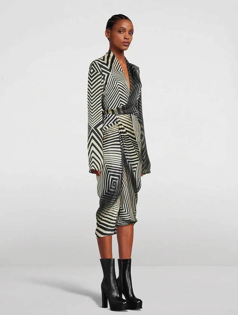 Wrap Dress Rev Print