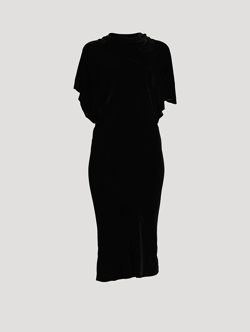Seb Draped Velvet Dress