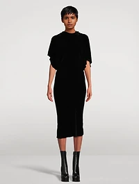 Seb Draped Velvet Dress