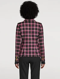 Duchess Wool Blazer Plaid Print