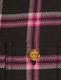 Duchess Wool Blazer Plaid Print