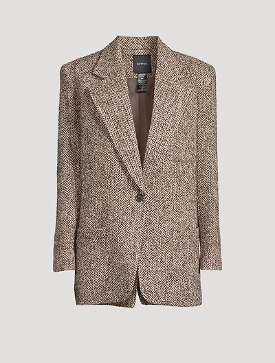 Oversized Herringbone Blazer