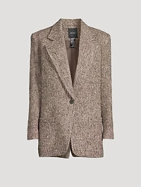 Oversized Herringbone Blazer