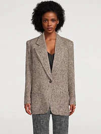 Oversized Herringbone Blazer
