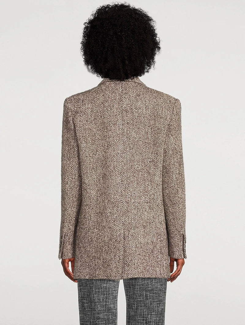 Oversized Herringbone Blazer
