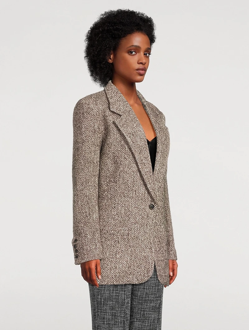 Oversized Herringbone Blazer