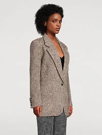 Oversized Herringbone Blazer