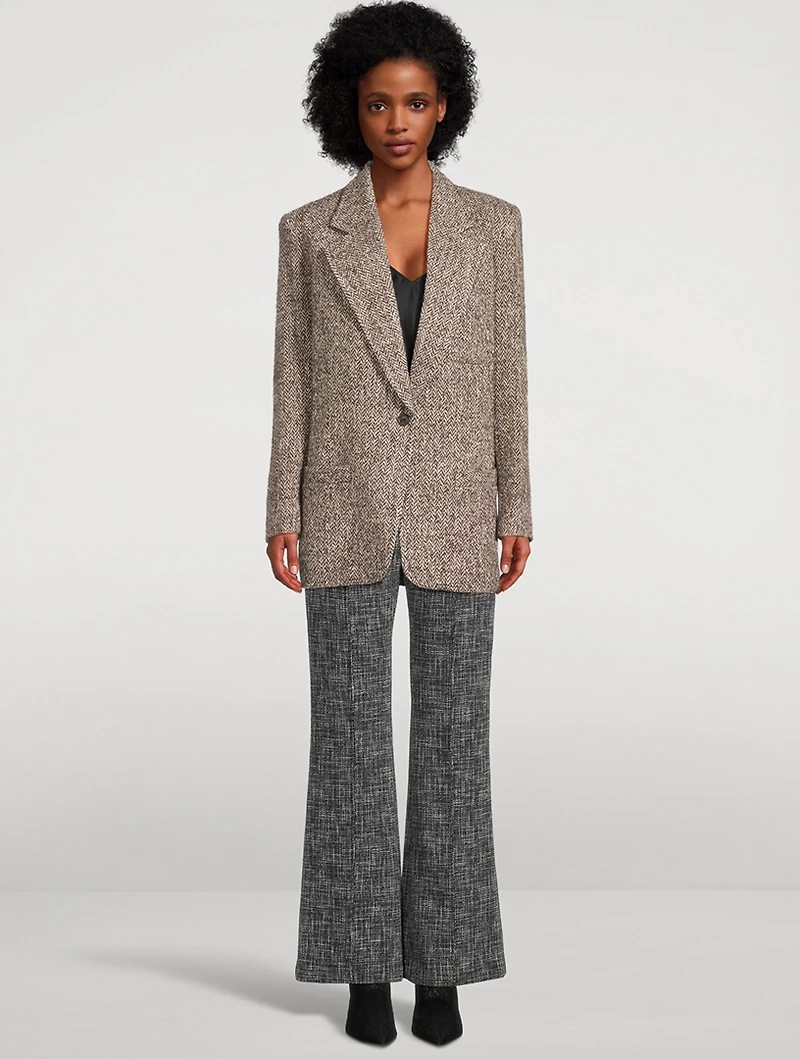 Oversized Herringbone Blazer
