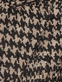 Hutton Metallic Blazer Plaid Print