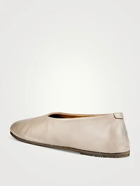 Coltellaccio Leather Ballerina Flats