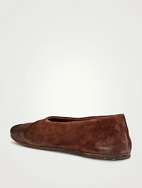 Coltellaccio Suede Ballerina Flats