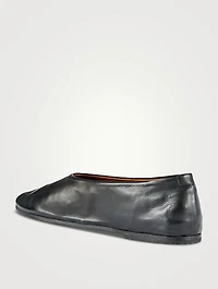 Coltellaccio Leather Ballerina Flats