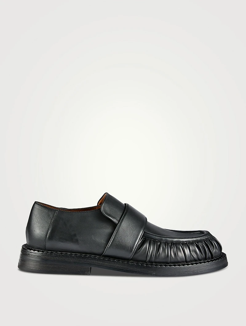 Alluce Estiva Ruched Leather Loafers