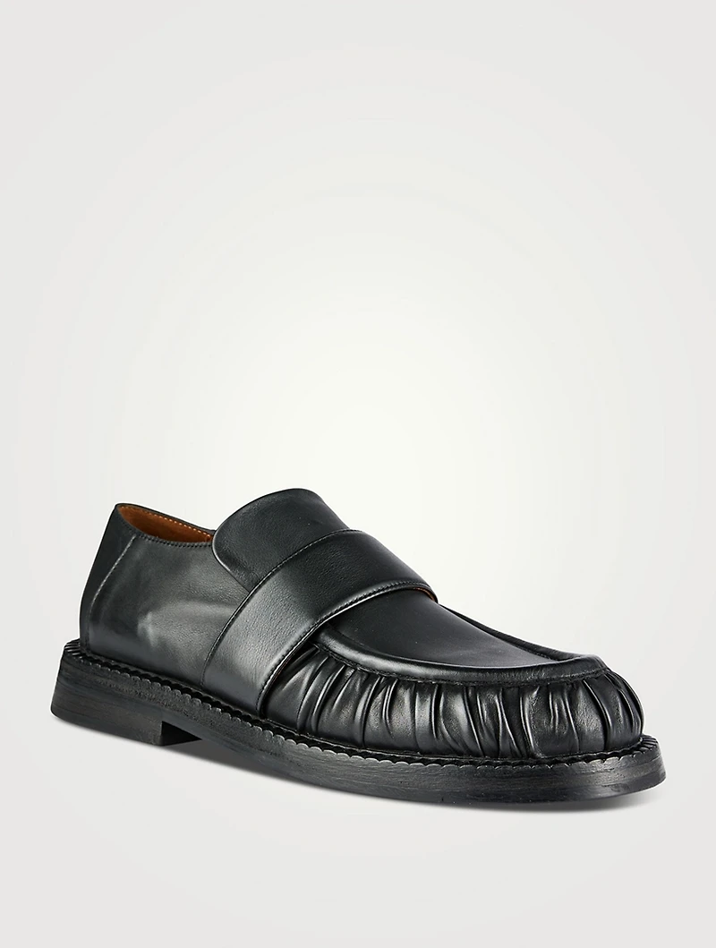 Alluce Estiva Ruched Leather Loafers