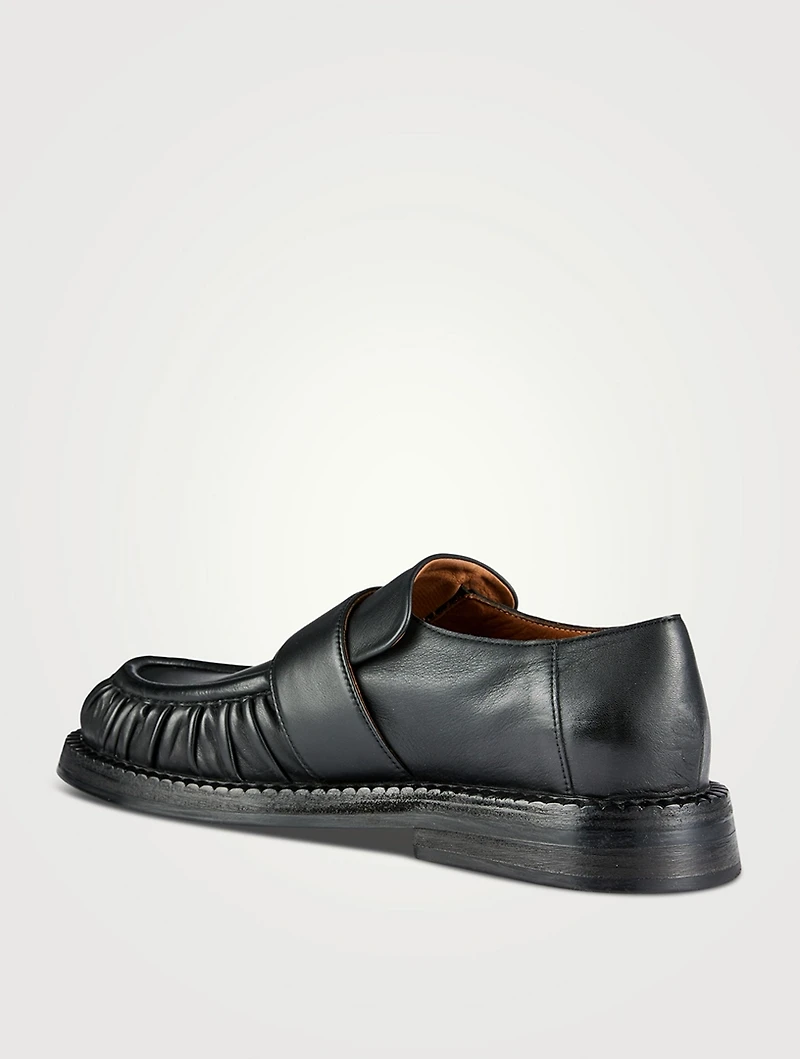 Alluce Estiva Ruched Leather Loafers