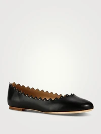 Lauren Studded Leather Ballet Flats