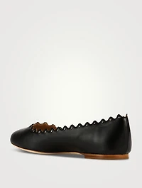 Lauren Studded Leather Ballet Flats