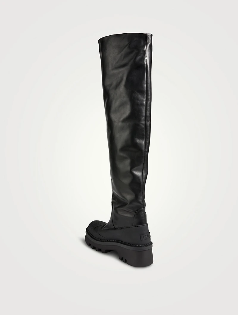 Raina Over-The-Knee Lug-Sole Rain Boots