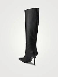 Delphine Embossed Leather Knee-High Boots