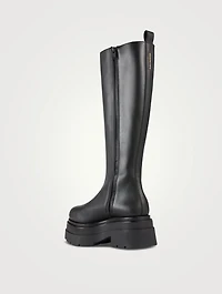 Carter Leather Knee-High Platform Boots