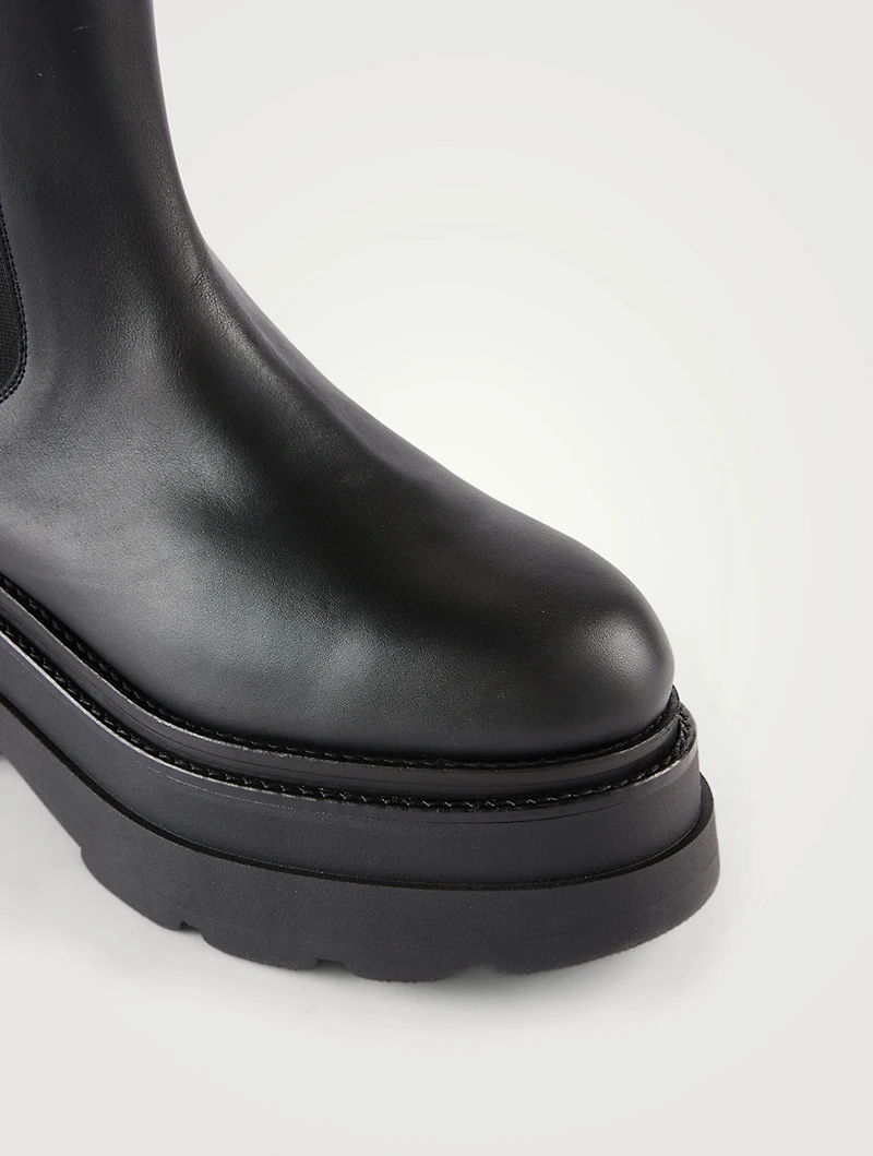 Carter Leather Knee-High Platform Boots