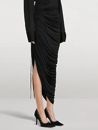 Delphine Crystal Satin Pumps