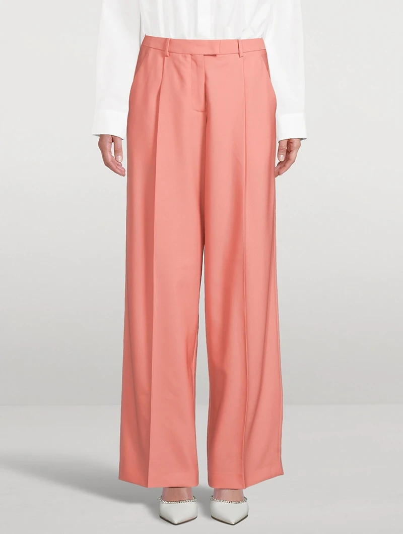 Wool Wide-Leg Pants