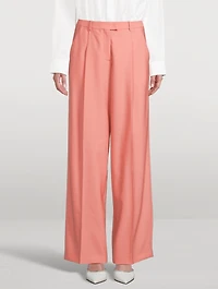 Wool Wide-Leg Pants