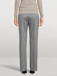 Wool Straight-Leg Pants