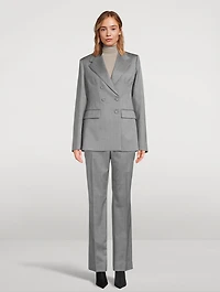 Wool Straight-Leg Pants