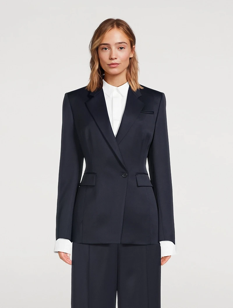 Wool Seamed Waist Jacket