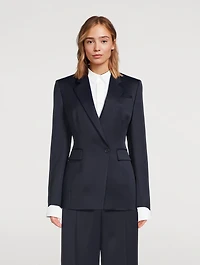 Wool Seamed Waist Jacket