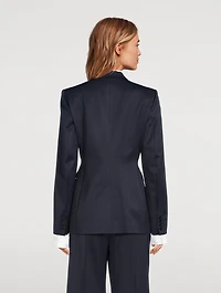 Wool Seamed Waist Jacket