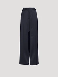 Wool Wide-Leg Suit Pants